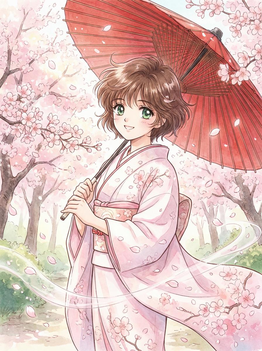 网红主播 - 和风樱花动漫演示